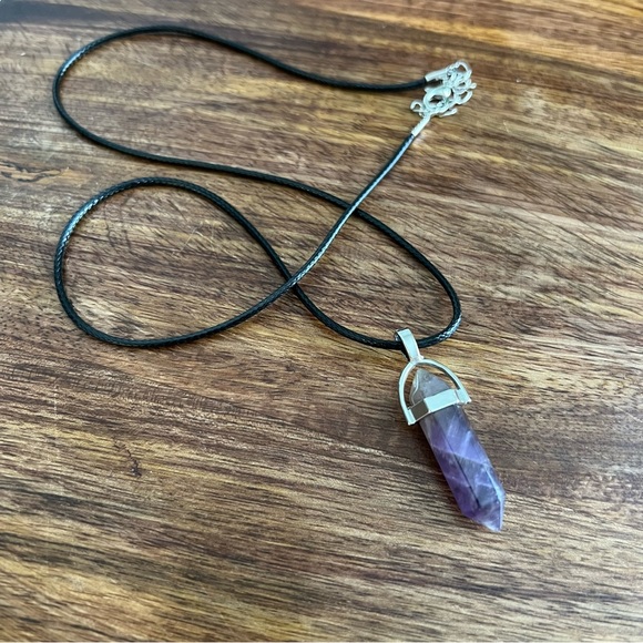 Amethyst Crystal Pendant Necklace - Picture 4 of 7